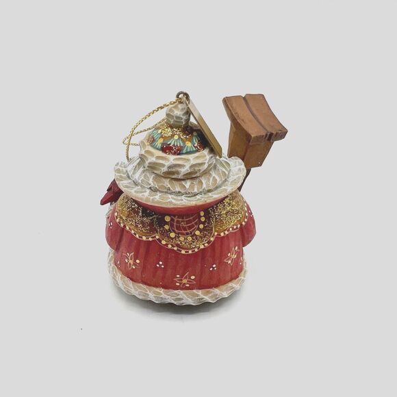 G. DEBREKHT Santa Claus Ornament Polystone Birdhouse Cardinal Bird Christmas 3" - Picture 5 of 8